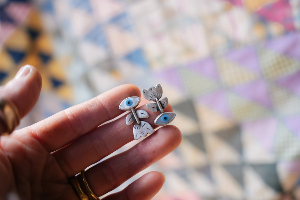 The Seed Posts ~ Reclaimed Sterling Silver