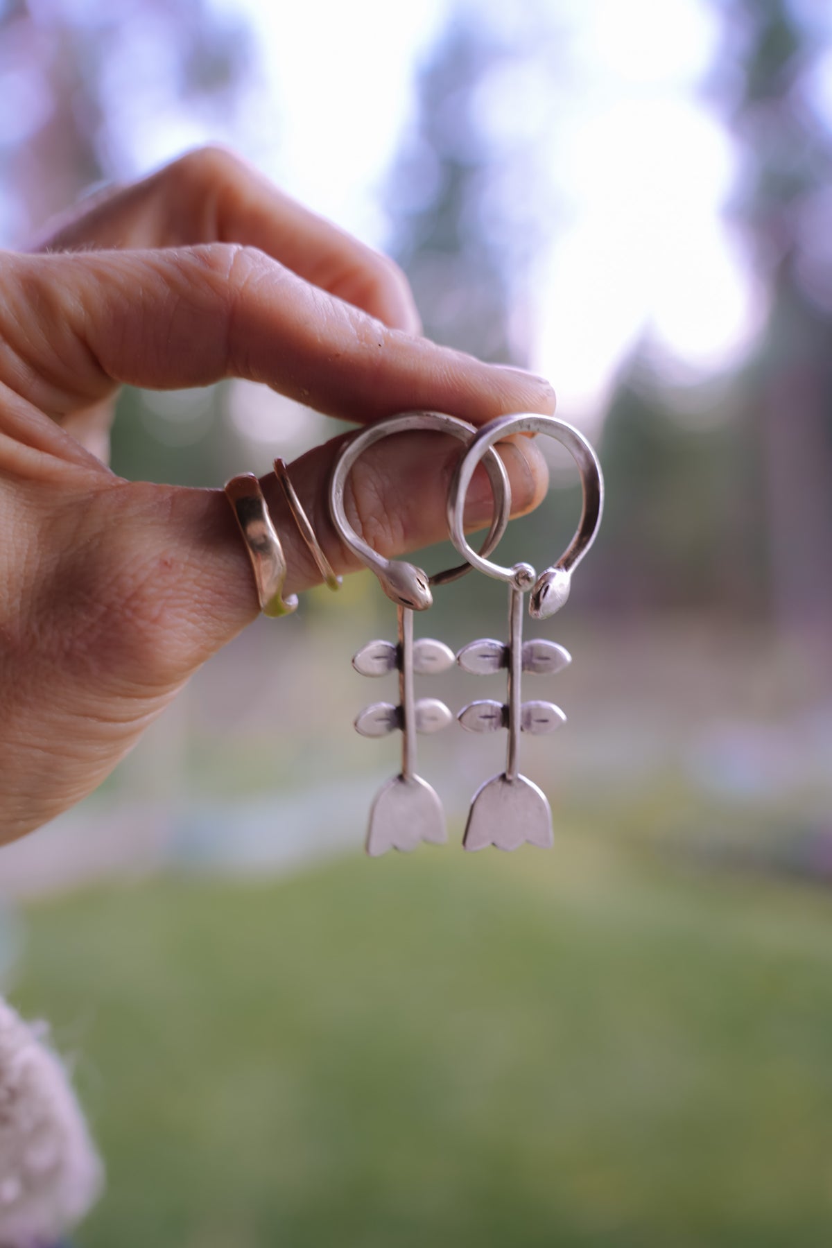 Snake Charmer Earrings  ~ Sterling Silver ~ Posts