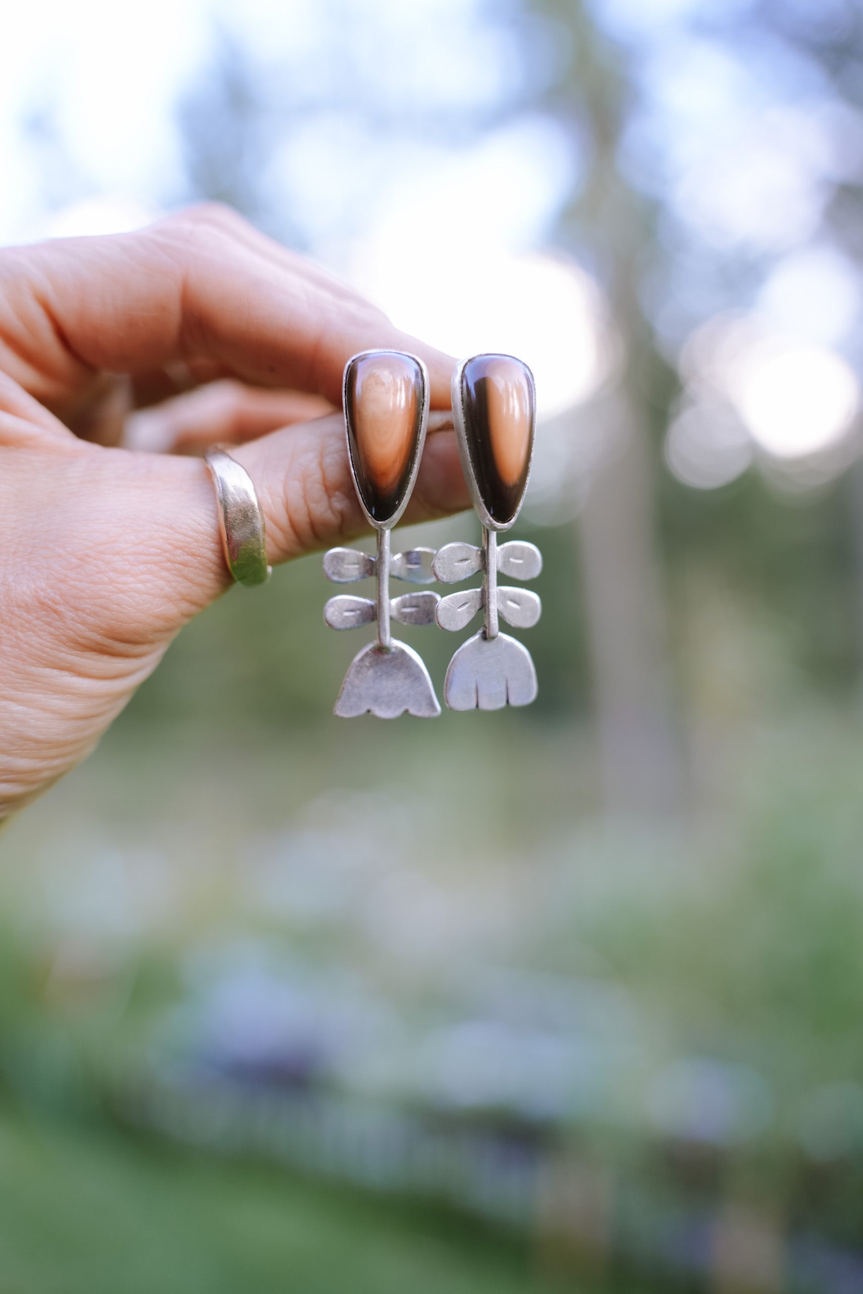Flowers in the Wind ~ Sterling Silver ~ Biggs Jasper