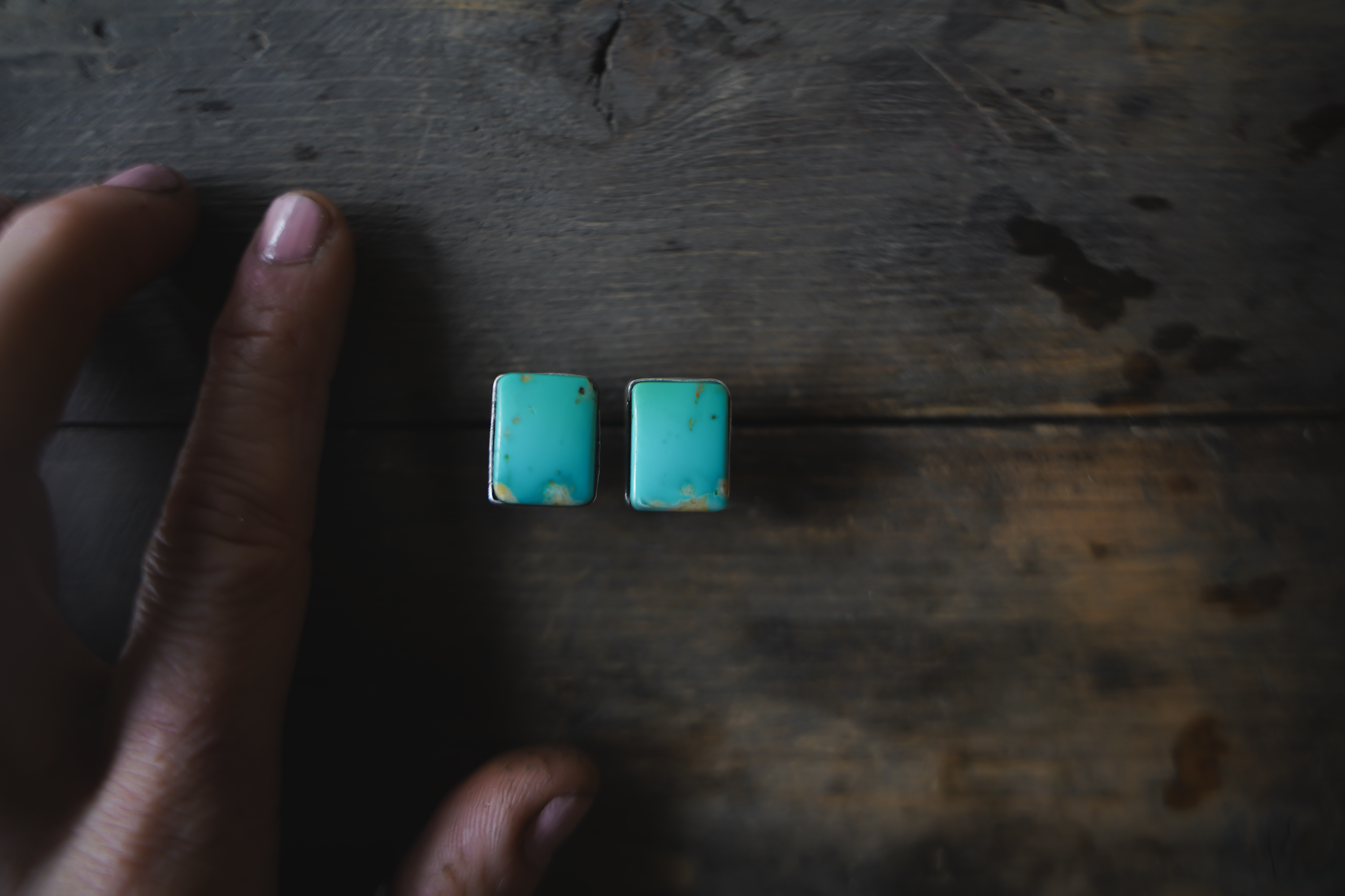 Foundation Posts ~ Sterling Silver ~ Turquoise