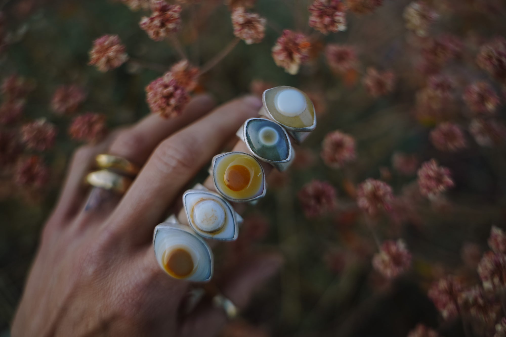 Second Sight Ring ~ Sterling Silver + Agate ~ Size 7