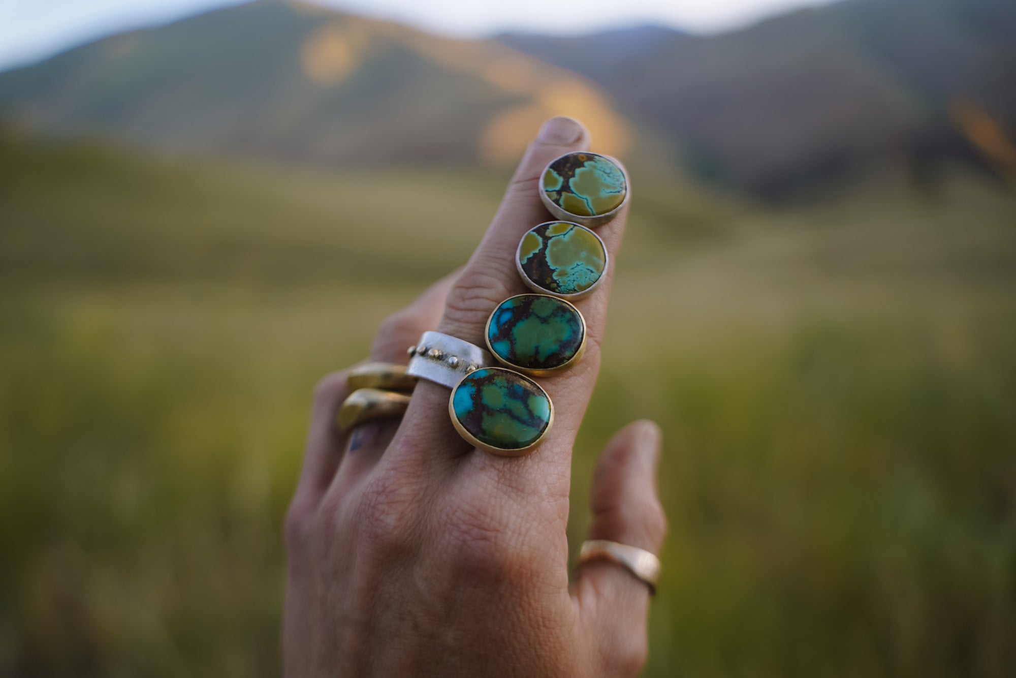 Touchstone Posts ~ Sterling Silver ~ Variscite