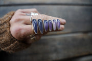Lilac Chalcedony Spike Earrings ~ Long