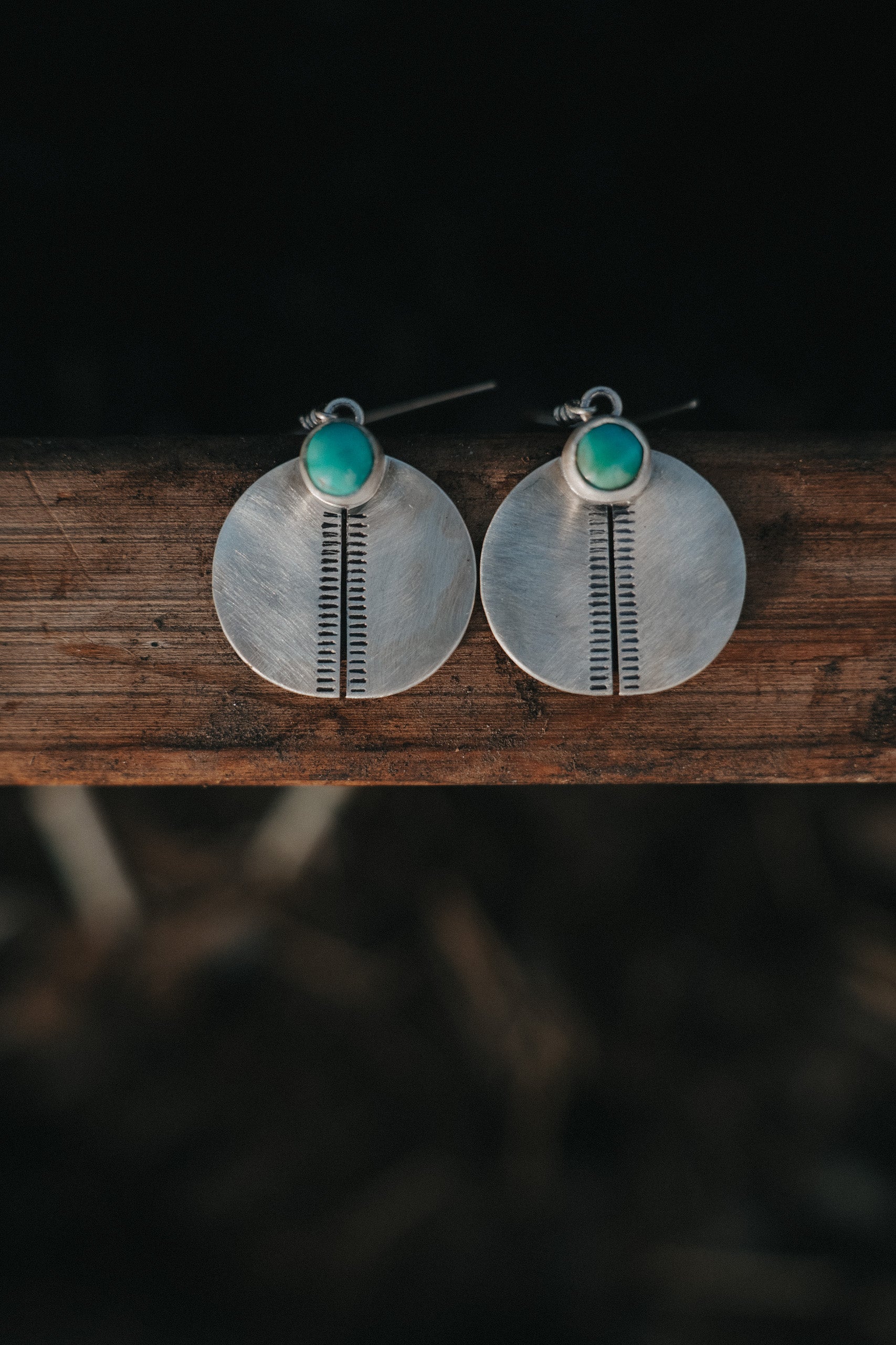 Artifact Earrings ~ Sterling Silver ~ Turquoise