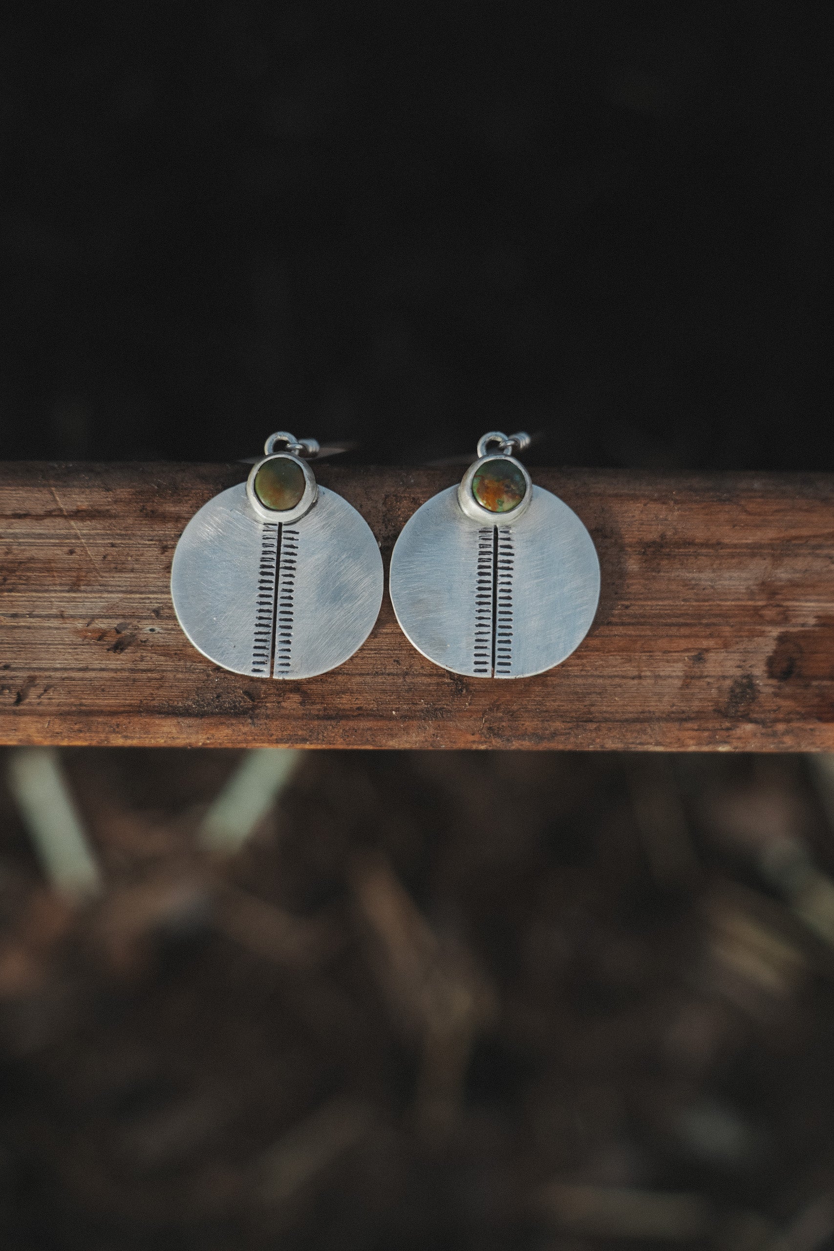 Artifact Earrings ~ Sterling Silver ~ Turquoise