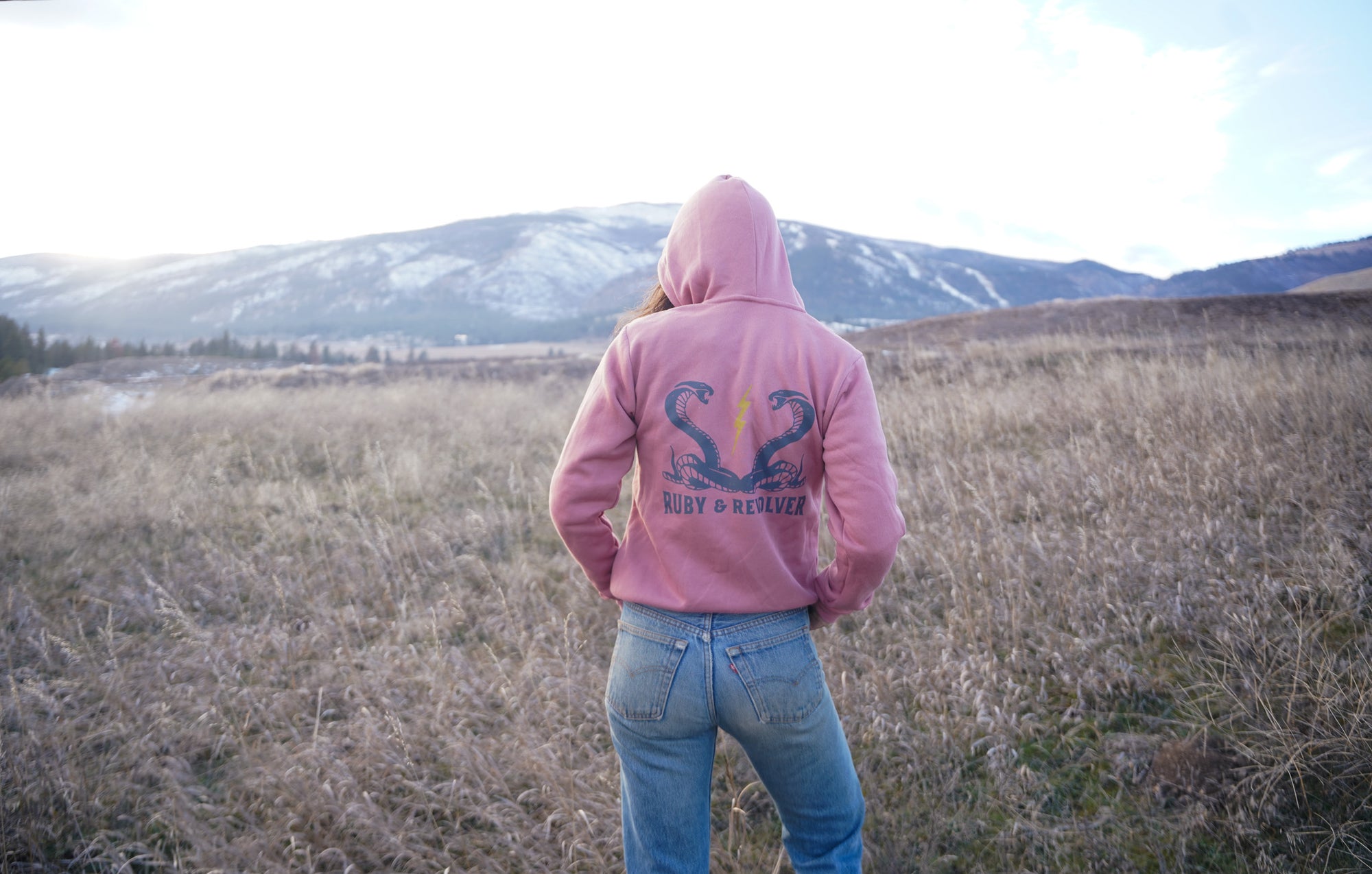 Ruby + Revolver Hoodie ~ Full-Zip ~ Mauve ~ Unisex