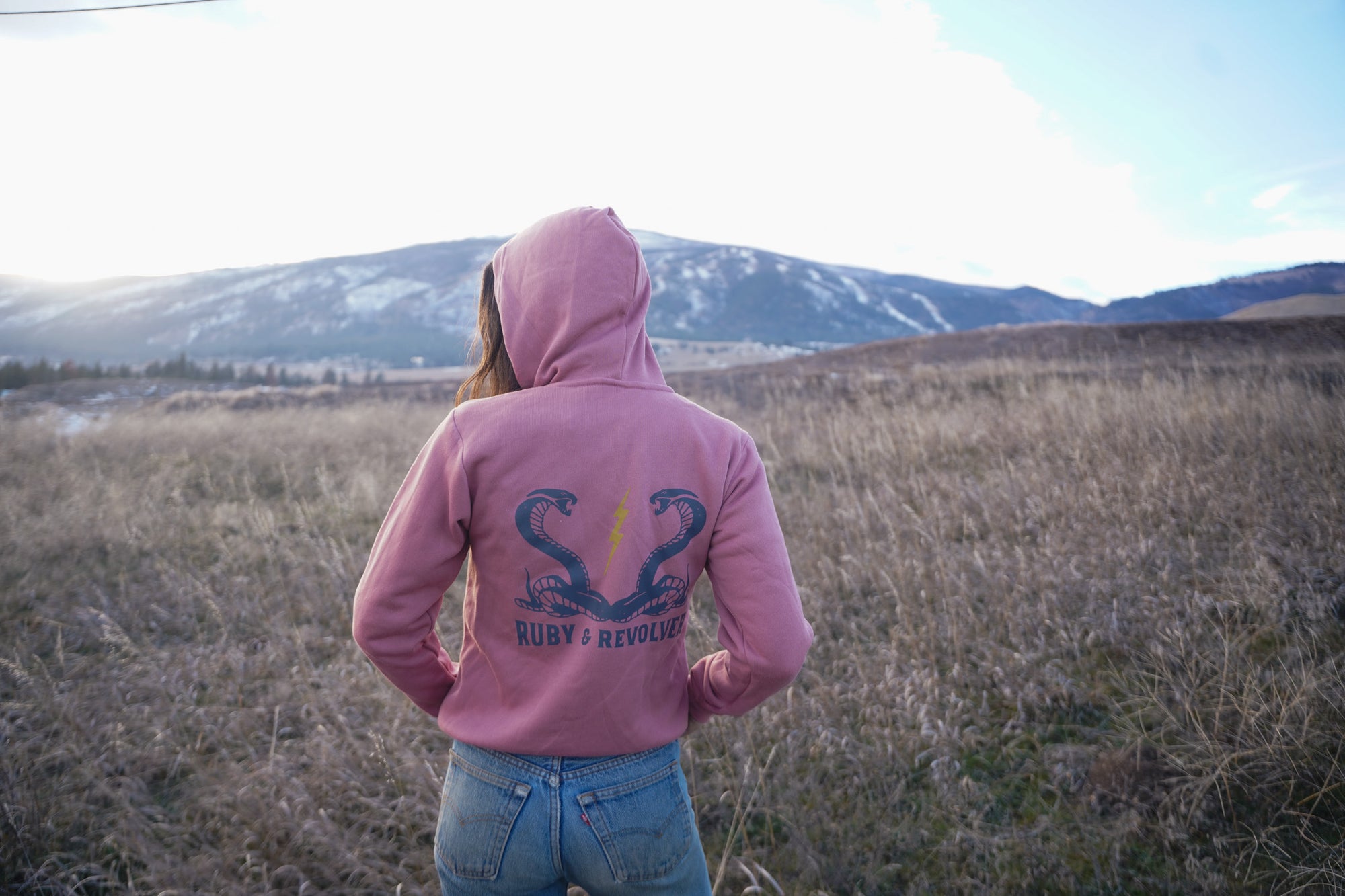 Ruby + Revolver Hoodie ~ Full-Zip ~ Mauve ~ Unisex