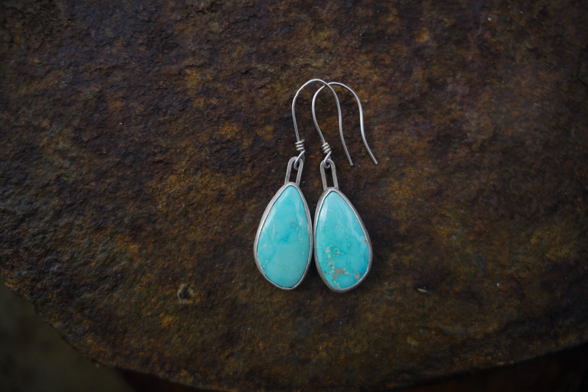 The Glacier Earrings ~ Sterling Silver + Turquoise