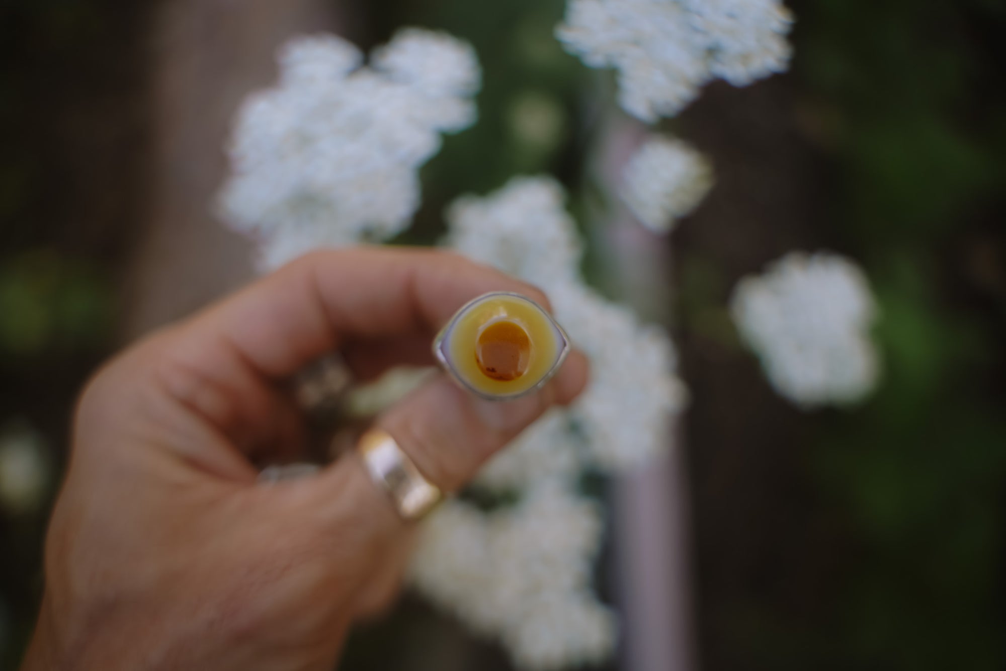 Second Sight Ring ~ Sterling Silver + Agate ~ Size 9