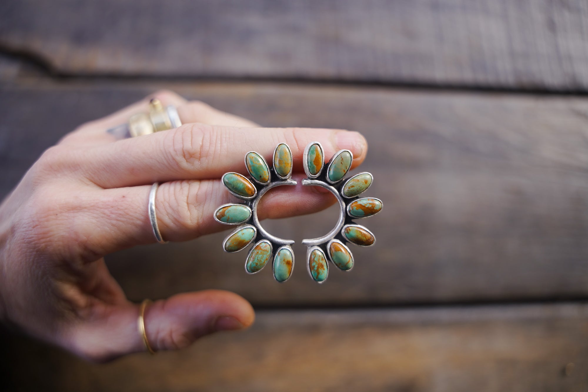 The Petal Earrings ~ American-Mined Turquoise