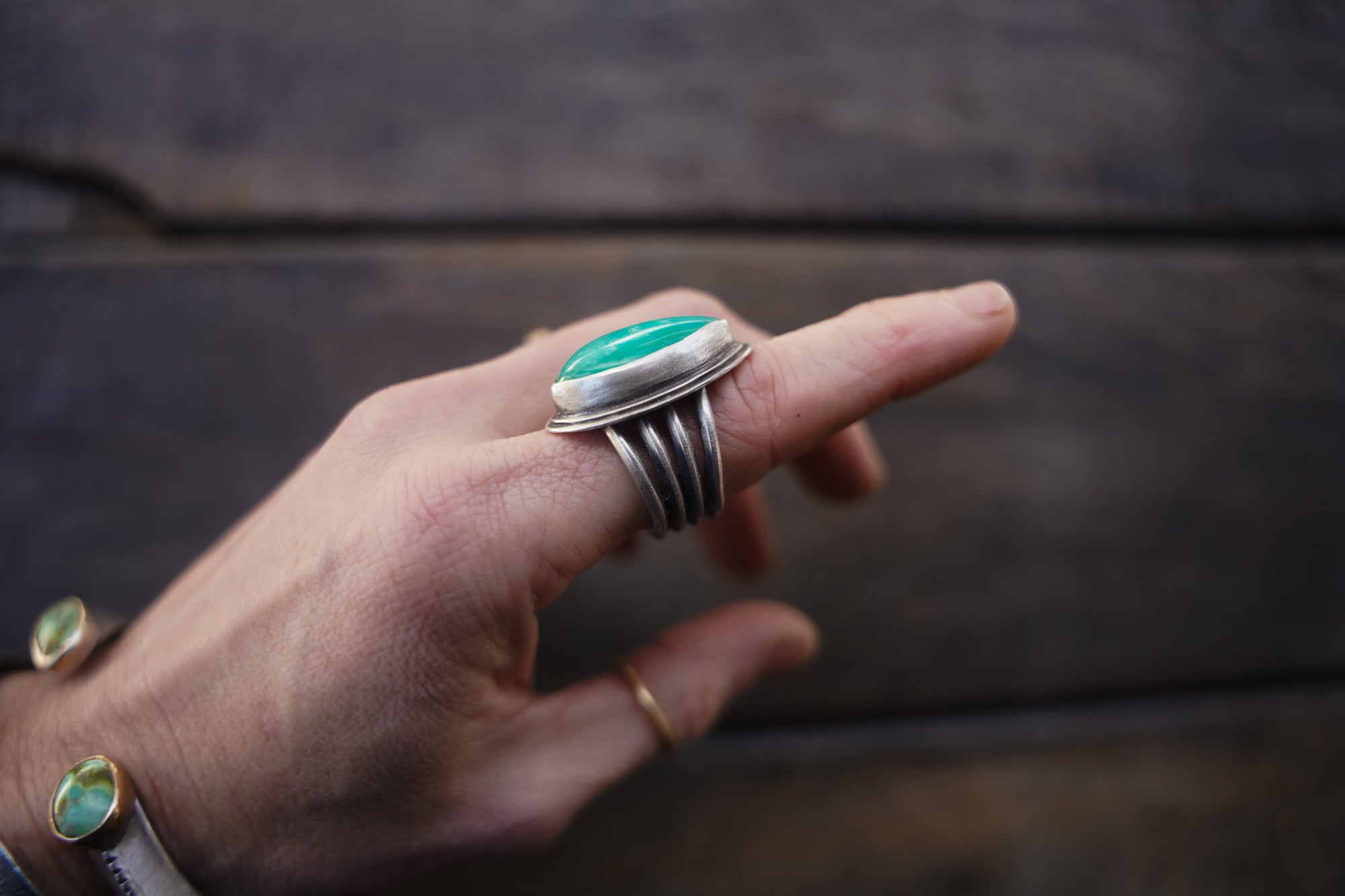 The Chrysoprase Ring No. 1 ~ Wide Band ~ Size 6.5/6.75