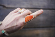 Tangerine Ring No. 4 ~ Wide Band ~ Size 5.75/6