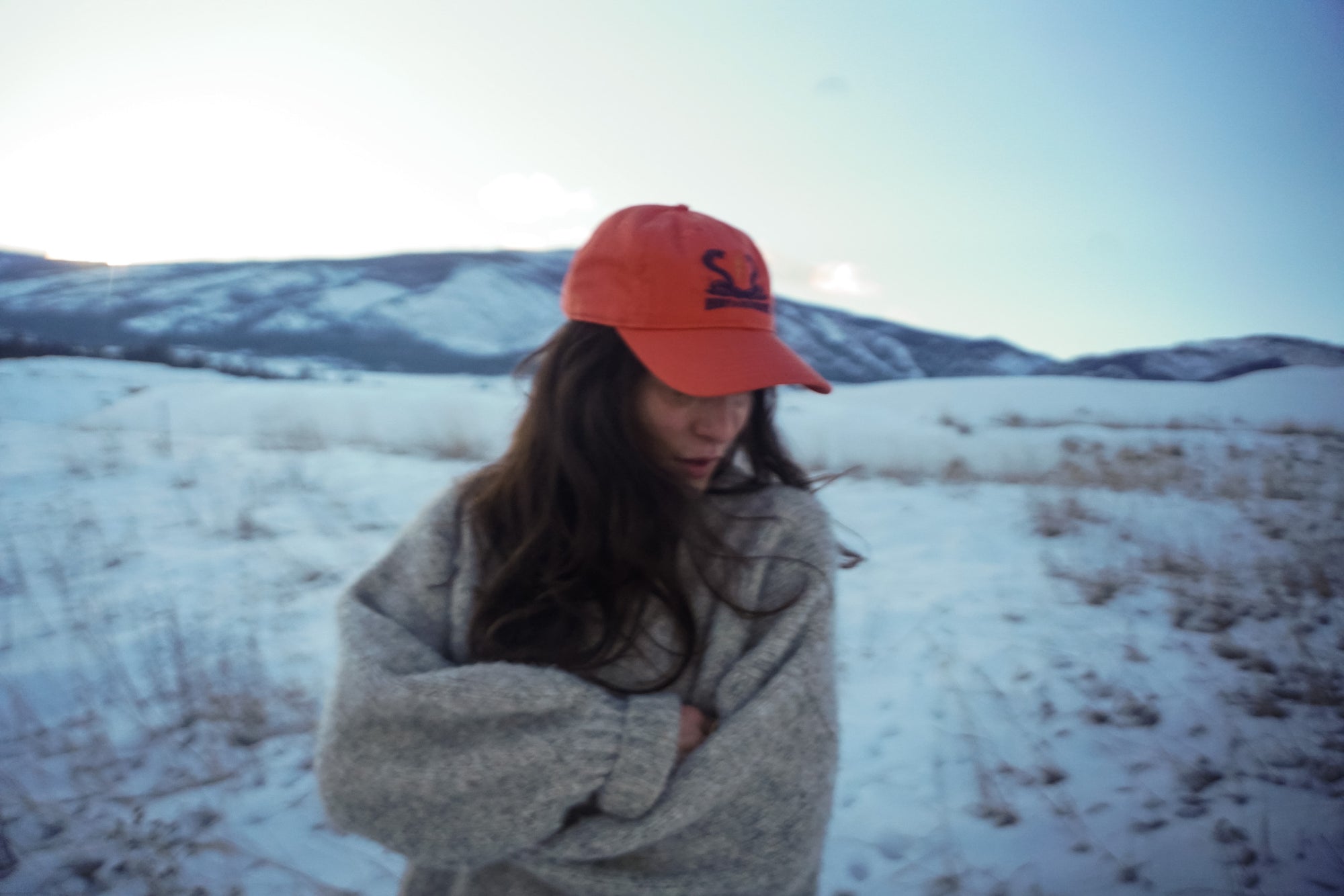 Ruby + Revolver Dad Cap ~ Organic Cotton ~ Orange Poppy