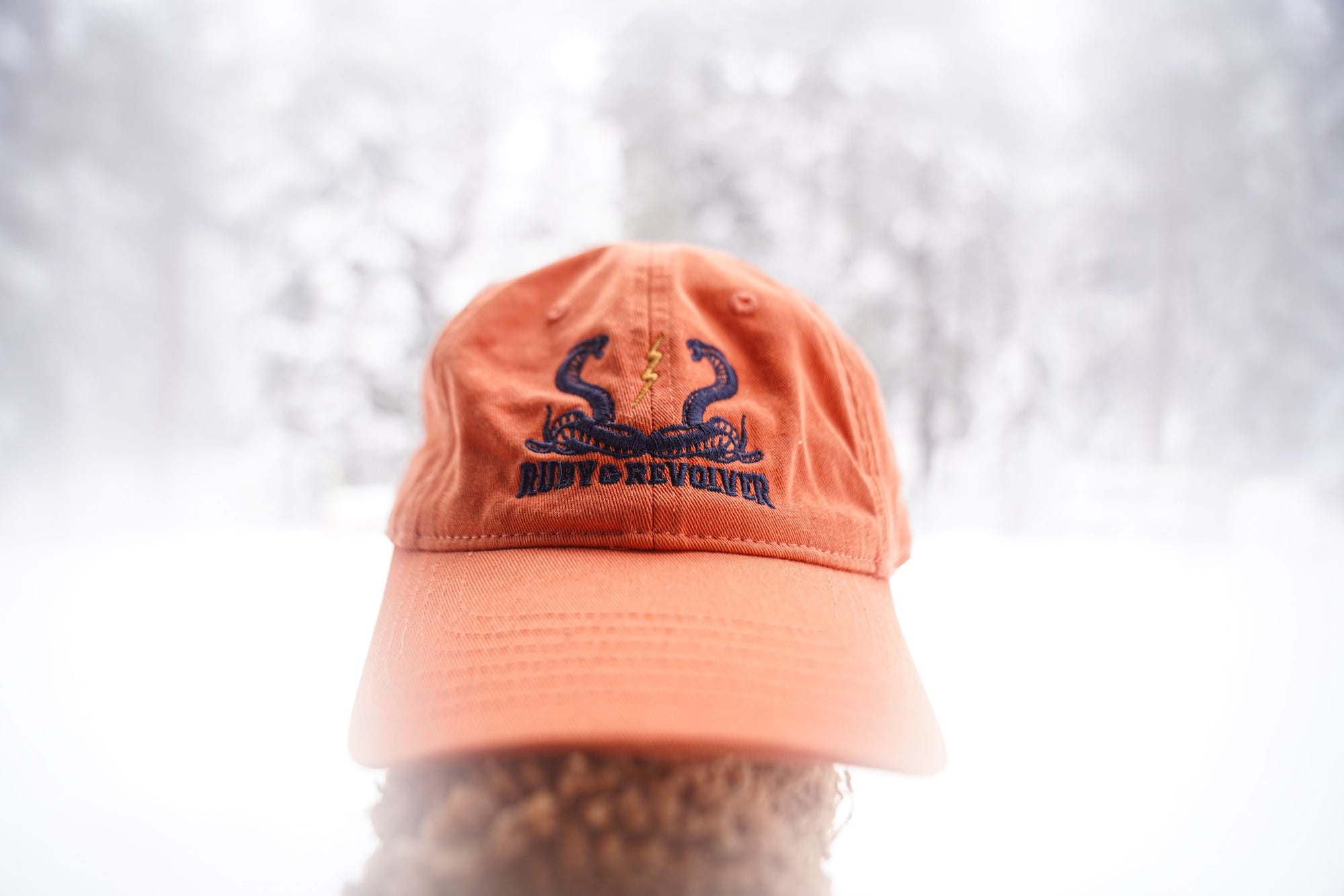 Ruby + Revolver Dad Cap ~ Organic Cotton ~ Orange Poppy