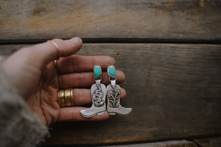Giddy Up Posts ~ Turquoise + Sterling Silver