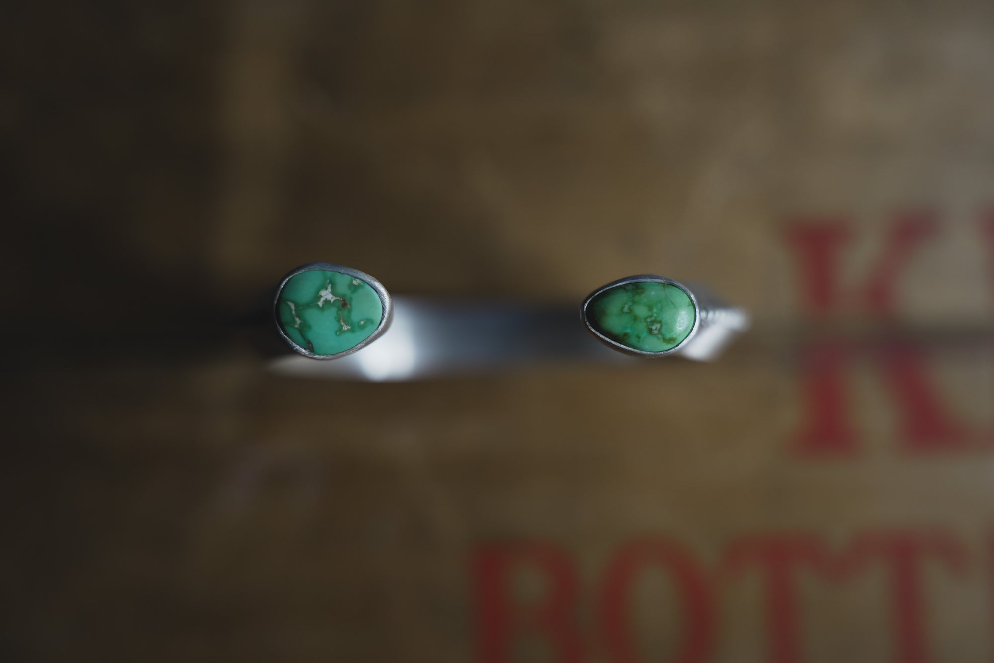 Negative Space Cuff ~ Thick Edition ~ Sterling Silver + Sonoran Turquoise