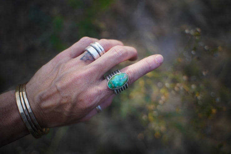 River Ring ~ Extra-Wide Band  ~ Size 6.75-7.0