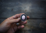Pink Opal Relic Ring ~ Wide Band ~ Size 7/7.25