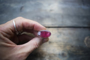 Pink Tourmaline Blush Ring ~ 14kt Gold & Silver Signet ~ Size 7