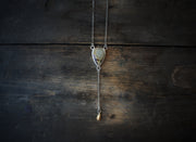 Fractions Lariat ~ Damele Turquoise ~ 14kt Gold + Reclaimed Sterling Silver