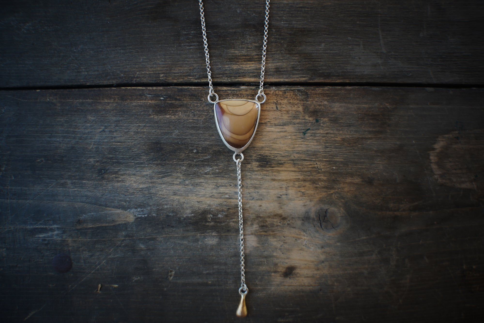 Fractions Lariat ~ 14kt Gold + Reclaimed Sterling Silver