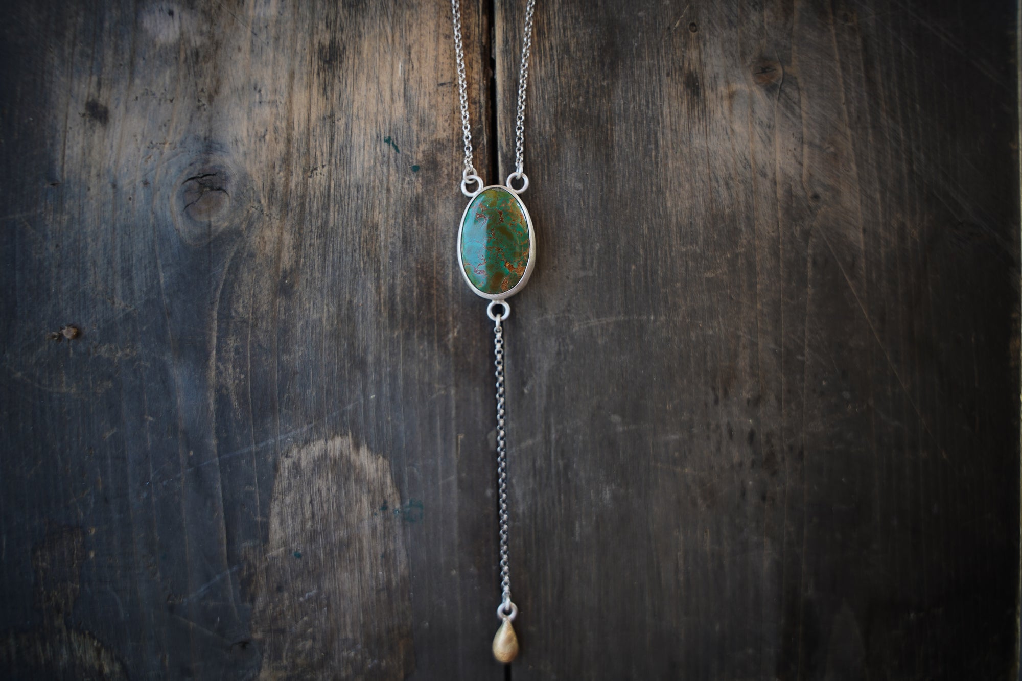 Fractions Lariat ~ 14kt Gold + Reclaimed Sterling Silver