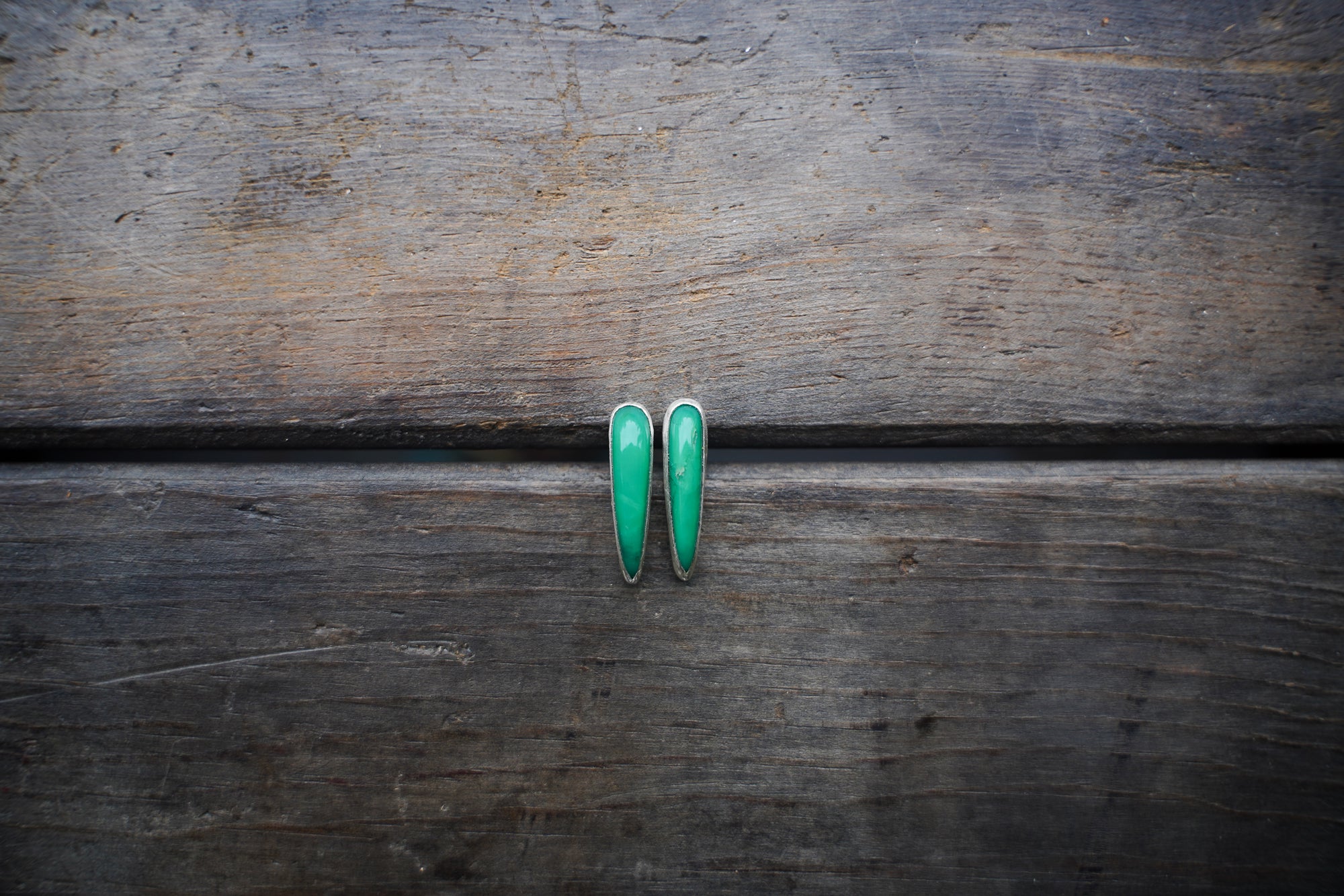 Chrysoprase Spike Earrings ~ AAA Gem Grade Goodness ~ Long