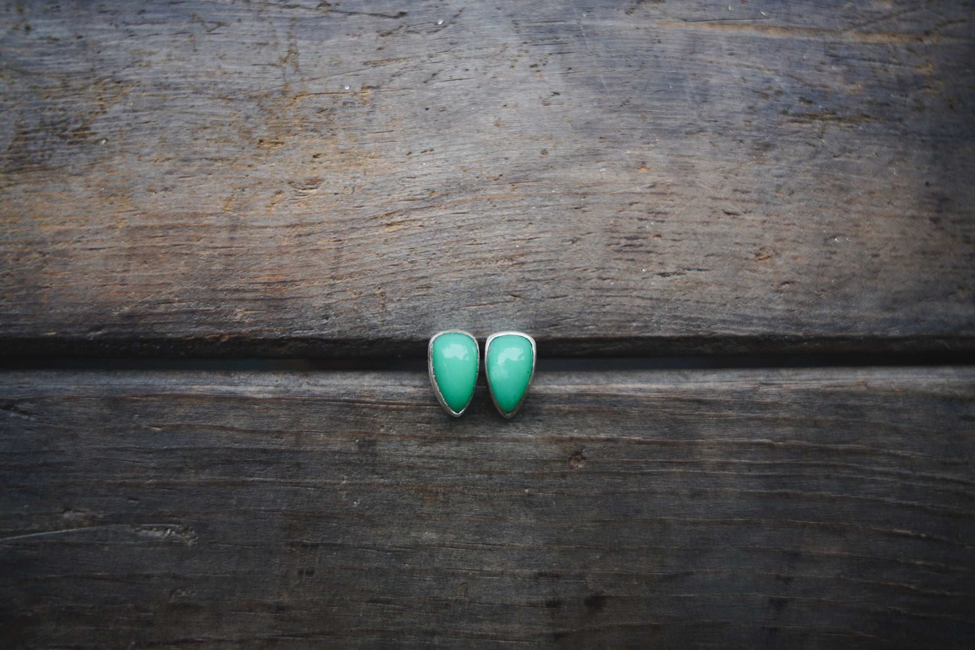 Chrysoprase Spike Earrings ~ AAA Gem Grade Goodness ~ Small