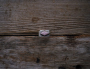 Pale Pink Opal Diamond Signet Ring ~ Size 6.25