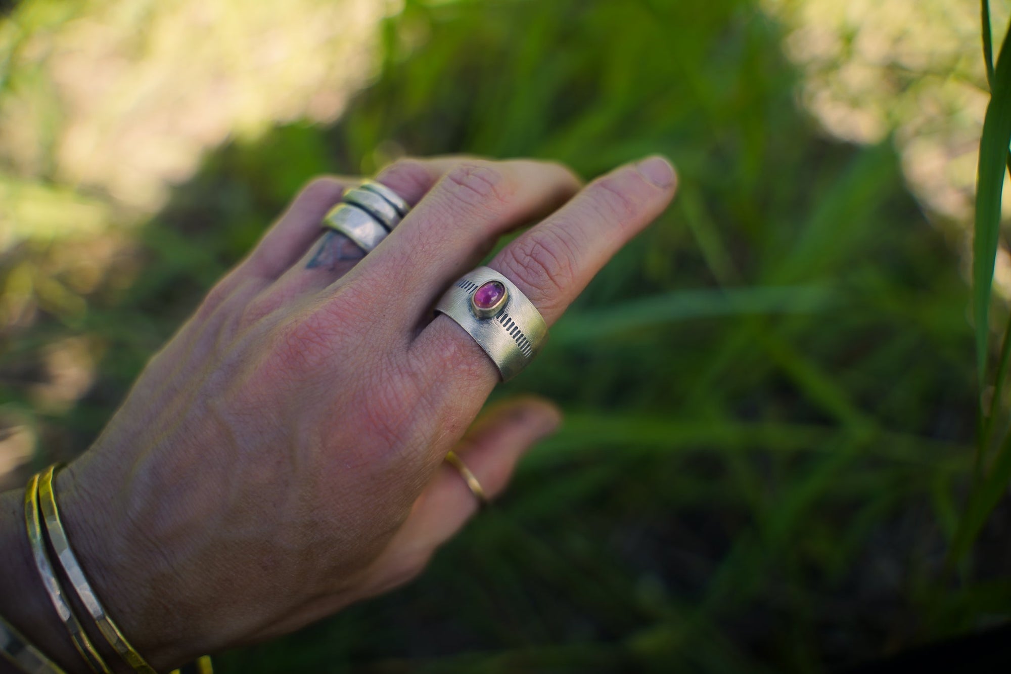 Artifact Cigar Ring ~ Wide Band ~ Size 9.25/9.5