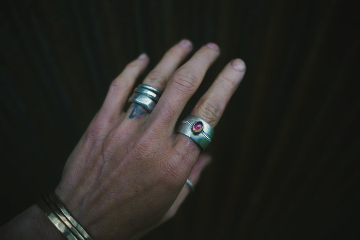 Artifact Cigar Ring ~ Wide Band ~ Size 9.25/9.5