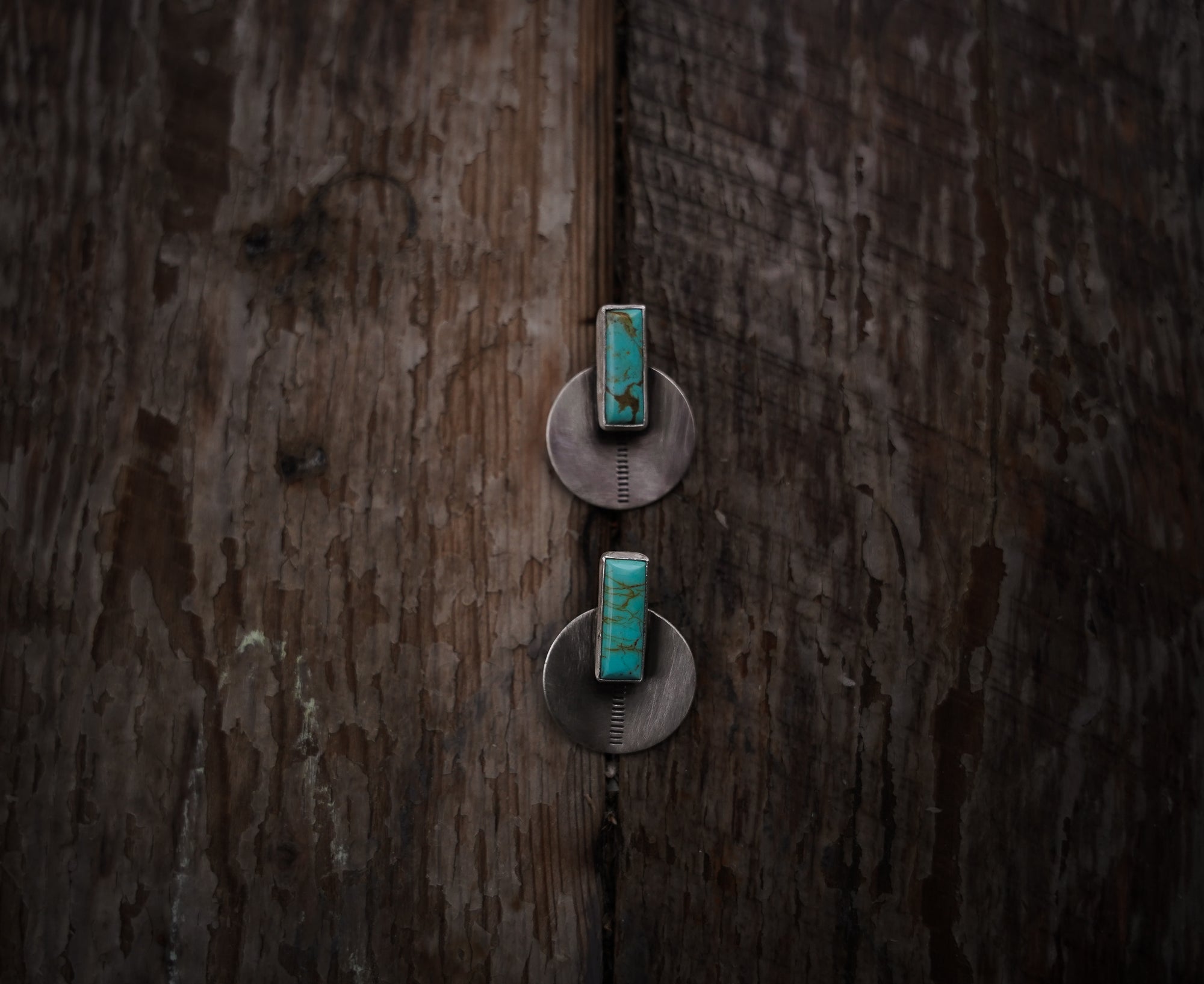 PRE-ORDER Timekeeper Posts - Sterling Silver + Kingman Turquoise