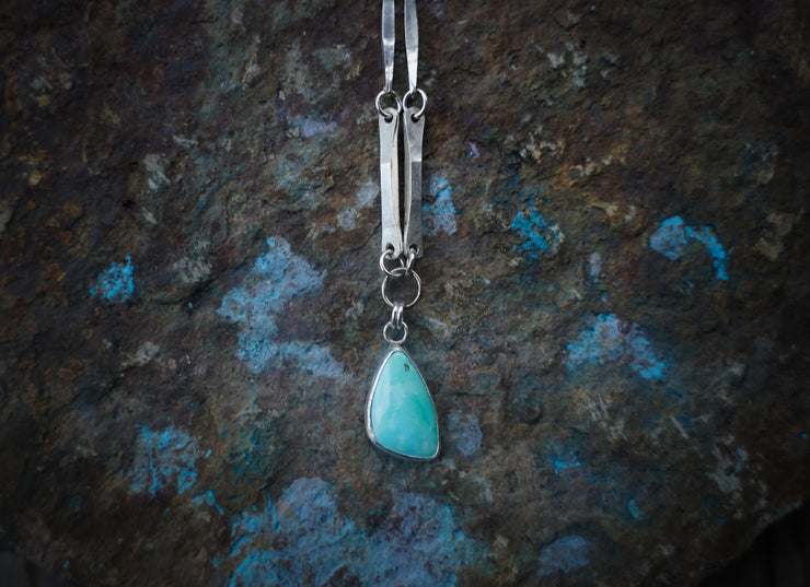 Rattlesnake Bones Necklace ~ Turquoise + Reclaimed Sterling