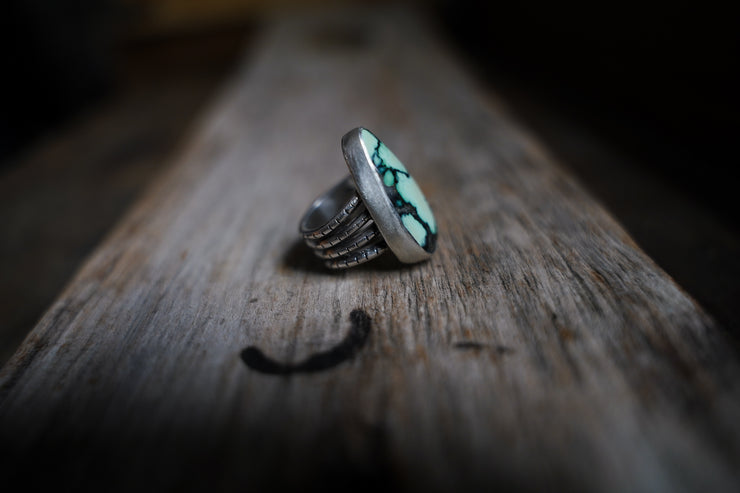 Cerulean Ring ~ Size 5.0-5.5 (Wide Band)