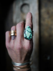 Cerulean Ring ~ Size 5.0-5.5 (Wide Band)
